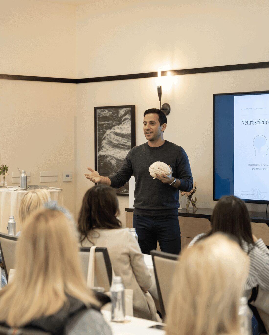 Me teaching a class on brain longevity